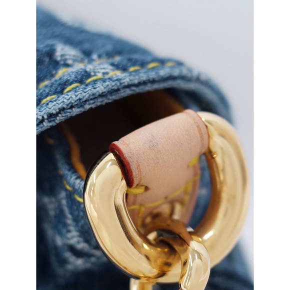 Louis Vuitton Denim Mini Pleaty Shoulder Bag Blue - Picture 7 of 9